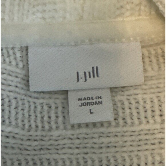 J Jill CREAM Cowl Neck Polyester Long Sleeve Sweater Super Soft Sz Large - Picture 8 of 10